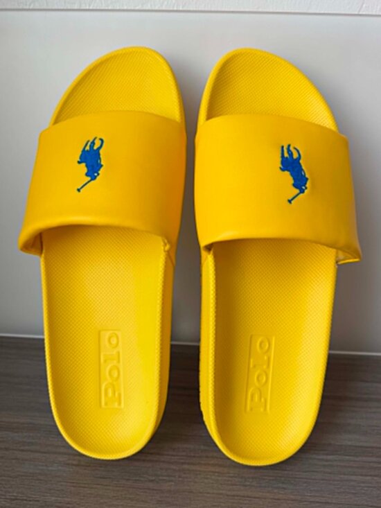 Polo Ralph Lauren Cayson Big Pony Slide Sandals Men\'s Size 12 Preowned main image 4